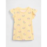 Gap Kız Bebek Sarı Baskılı Fırfır Kol T-Shirt - 2 Yaş