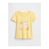 GAP Kız Bebek Sarı Grafik Baskılı T-Shirt