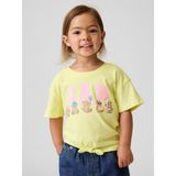 Gap Kız Bebek Sarı Knot-Tie Grafik Baskılı T-Shirt - 6 - 12 Ay