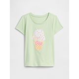 Gap Kız Bebek Yeşil Grafik Baskılı T-Shirt - 5 Yaş