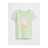 GAP Kız Bebek Yeşil Grafik Baskılı T-Shirt