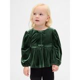 GAP Kız Bebek Yeşil Kadife Fiyonk T-Shirt, 6-12 Ay
