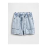 GAP Kız Çocuk Açık Mavi High Rise Relaxed Pull-On Utility Şort