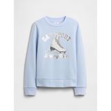 Gap Kız Çocuk Açık Mavi Kids Gap Grafik Sweatshirt - 4 - 5 Yaş