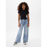 GAP Kız Çocuk Açık Mavi Low Rise Stride Wide-Leg Jean Pantolon, 12 Yaş