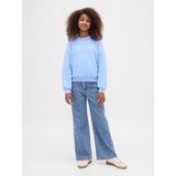 GAP Kız Çocuk Açık Mavi Low Rise Stride Wide-Leg Jean Pantolon, 8 Yaş