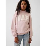 Gap Kız Çocuk Açık Pembe Vintagesoft Oversized Mockneck Logo Sweatshirt - XS
