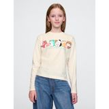 Gap Kız Çocuk Bej Grafik Uzun Kollu T-Shirt - M