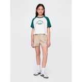 Gap Kız Çocuk Bej Poplin Easy Kargo Şort - XS