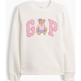 Gap Kız Çocuk Beyaz Bisiklet Yaka Grafik Baskılı Sweatshirt - 2XL