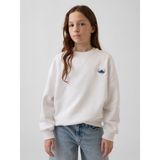 Gap Kız Çocuk Beyaz Disney Çocuk Vintagesoft Oversize Sweatshirt - 4 - 5 Yaş