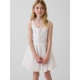 Gap Kız Çocuk Beyaz Eyelet Elbise - 8 Yaş
