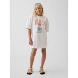 Gap Kız Çocuk Beyaz Kids Oversized Gap Logo T-Shirt Elbise - 8 Yaş