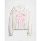 Gap Kız Çocuk Beyaz Kids Relaxed Fransız Havlu Kumaş Sweatshirt - 8 Yaş