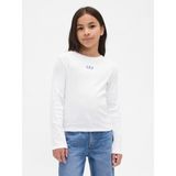 Gap Kız Çocuk Beyaz Örgülü Gap Logo T-Shirt - XS