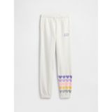 Gap Kız Çocuk Beyaz Relaxed Gap Logo Jogger Eşofman - 4 - 5 Yaş