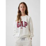 Gap Kız Çocuk Beyaz Vintagesoft Terry Oversized Grafik Baskılı Sweatshirt - 10 Yaş