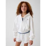 Gap Kız Çocuk Beyaz Vintagesoft Terry Wedge Fermuarlı Sweatshirt - 8 Yaş
