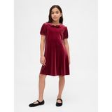 Gap Kız Çocuk Bordo Kadife Fiyonk Elbise - 14 - 16 Yaş