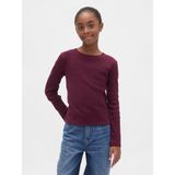 Gap Kız Çocuk Bordo Örgülü Gap Logo T-Shirt - M