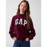 Gap Kız Çocuk Bordo Vintagesoft Oversized Mockneck Logo Sweatshirt - XS