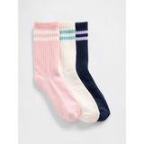 Gap Kız Çocuk Çok Renkli 3'lü Slouchy Crew Çorap Seti