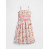 Gap Kız Çocuk Çok Renkli Baskılı Smocked Midi Elbise - 14 - 16 Yaş