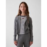 Gap Kız Çocuk Gri Cashsoft Fermuarlı Sweatshirt - XL