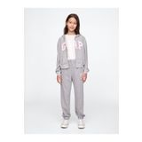 GAP Kız Çocuk Gri Gap Logo Relaxed Havlu Kumaş Jogger Eşofman Altı