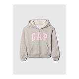 GAP Kız Çocuk Gri Logo Heritage Fermuarlı Sweatshirt