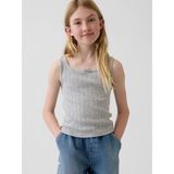Gap Kız Çocuk Gri Pointelle Askılı Atlet - 14 - 16 Yaş