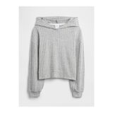 GAP Kız Çocuk Gri Relaxed Cozy-Rib Sweatshirt