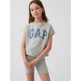 Gap Kız Çocuk Gri Vintagesoft Terry Raglan Grafik Baskılı Sweatshirt - 4 - 5 Yaş