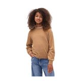 GAP Kız Çocuk Kahverengi CashSoft Relaxed Pointelle Kazak
