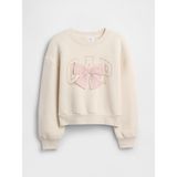 Gap Kız Çocuk Kırık Beyaz Oversized Grafik Sweatshirt - 2XL
