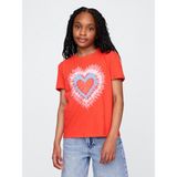 Gap Kız Çocuk Kırmızı Grafik Baskılı T-Shirt - XL