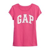GAP Kız Çocuk Kısa Kollu Logolu Tişört, Çarşamba Pembe, L