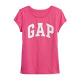 GAP Kız Çocuk Kısa Kollu Logolu Tişört, Çarşamba Pembe, M
