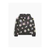 GAP Kız Çocuk Koyu Gri Relaxed Logo Sweatshirt
