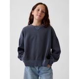 Gap Kız Çocuk Koyu Gri Vintagesoft Oversized Split Hem Sweatshirt - XL