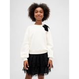 Gap Kız Çocuk Krem Süslü Dolman Sweatshirt - 12 Yaş