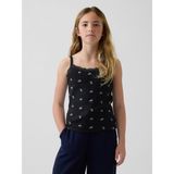 Gap Kız Çocuk Lacivert Waffle Dantel Kenarlı Cami Atlet - 4 - 5 Yaş
