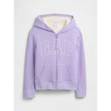 Gap Kız Çocuk Lila Gap Logo Sherpa Fermuarlı Sweatshirt - XS