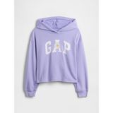 Gap Kız Çocuk Lila Kids Relaxed Fransız Havlu Kumaş Sweatshirt
