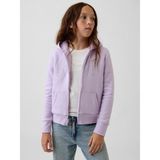 Gap Kız Çocuk Lila Sherpa Astarlı Logo Fermuarlı Sweatshirt - 2XL