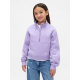 Gap Kız Çocuk Lila Vintagesoft Gap Logo Yarım Fermuarlı Pullover Sweatshirt - 2XL