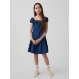 Gap Kız Çocuk Mavi Denim Drop-Waist Elbise - 6 - 7 Yaş