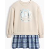 Gap Kız Çocuk Mavi Kids Oversized Sweatshirt Dress - Çocuklar Için Oversize Sweatshirt Elbisesi - 2XL