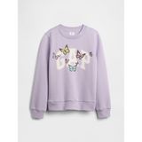 Gap Kız Çocuk Mor Gap Logo Sweatshirt - XL