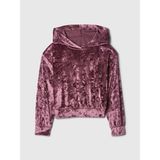 Gap Kız Çocuk Mor Relaxed Fit Kadife Sweatshirt - 2XL